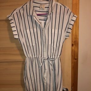 Mid to short length stripe dress